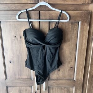 Unbranded-Black One Piece Swimsuit‎ with Criss Cross Bust Size XL